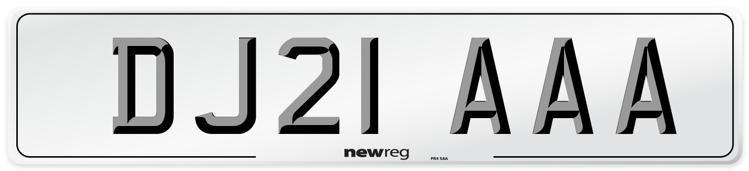 DJ21 AAA Number Plate from New Reg
